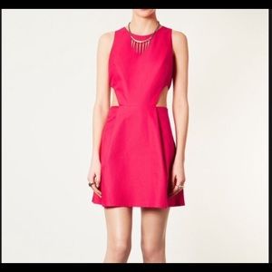 topshop red skater dress Topshop Floral Skater Dress US4 S (4-6)